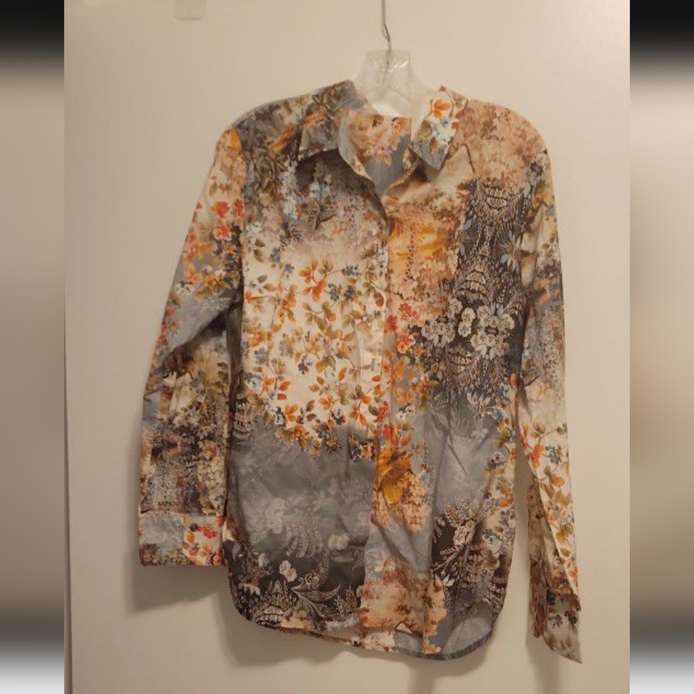 Johnny Was Printed Blouse Sz Med